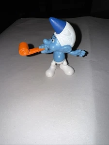 2013 Peyo Puffi Party Planner Puffo McDonald's Happy Meal Giocattolo PVC Figura - Foto 1 di 2
