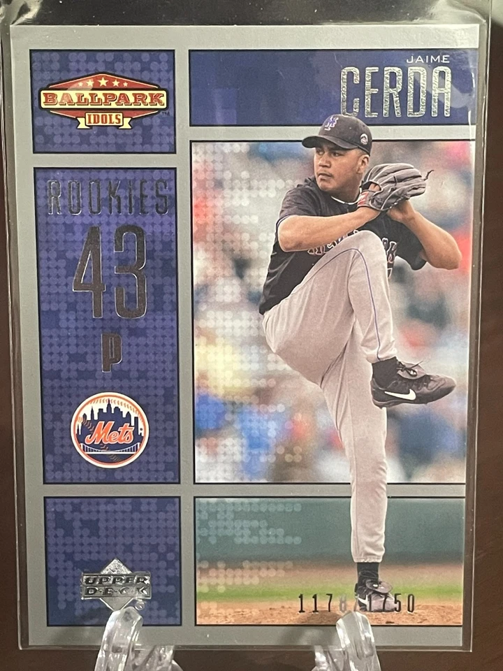 2002 Upper Deck Ballpark Idols #226 Jaime Cerda 1178/1750 RC METS - Image 1 of 2