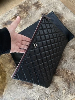 Bolso de Mano CHANEL Clásico LambPocket con Herrajes de Astilla Grande 34575Y Foto 1 de 4