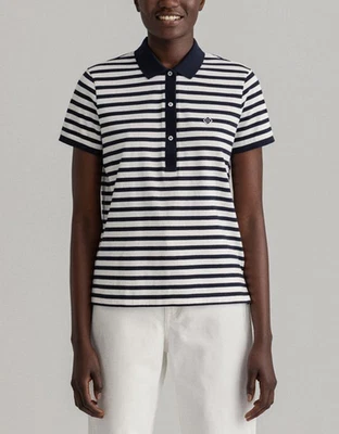 Camiseta polo feminina Gant tamanho S logotipo listrado 4201218 - Imagem 1 de 4