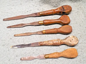 Lot 5 antike flache Klinge Flachgriff Schraubendreher Sargent Marple C.H.Co Marken - Bild 1 von 4