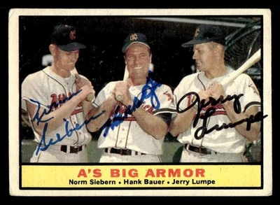 1961 Topps Baseball #119 Big Armor (Siebern, Bauer, Lumpe) Signed (no COA) *e1 - Image 1 of 2