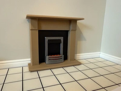 Dolls House Fire Place Modern Electric Type silver - Image 1 of 2
