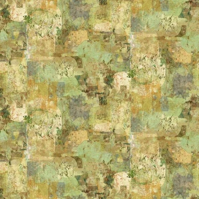 Clothworks - Painter's Joy - Digital Patchwork - Olive, Fabric BTY - Image 1 of 4