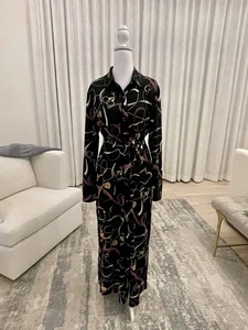 EUC J. McLaughlin Armory Cataline Stoff Spitze Knopfleiste Midikleid Gr. XL - Bild 1 von 10