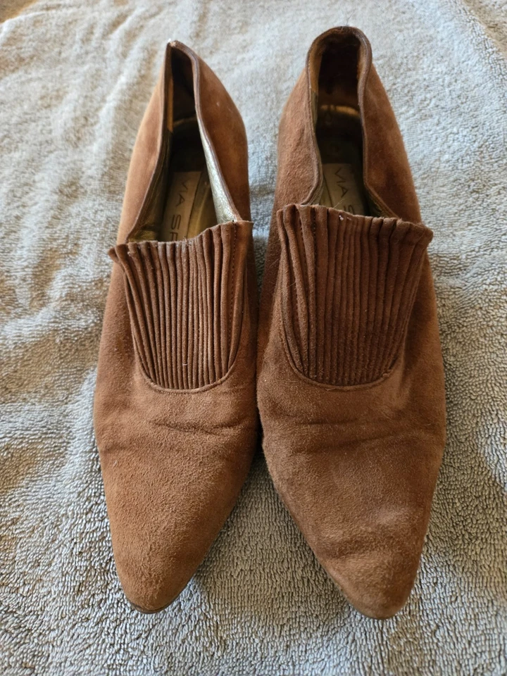 Via Spiga zapatos de gamuza marrón talla 8,5 Foto 1 de 4