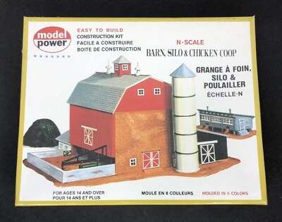 Model Power Barn Silo Chicken Coop 1517 N Scale Model Train Construction Kit New - Image 1 of 4