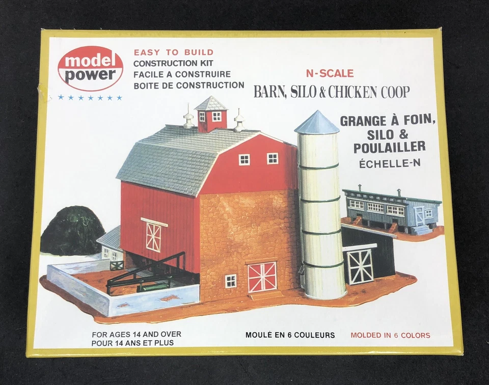 Model Power Barn Silo Chicken Coop 1517 N Scale Model Train Construction Kit New - Image 1 of 4