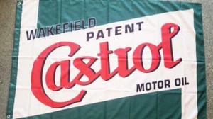 CASTROL OIL RACING FLAG 3 x 5ft - 90cm x 150cm BAR FLAGS MAN CAVE CAR MOTO GP - Picture 1 of 1
