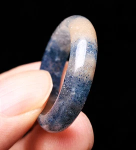 4g Real Natural Beautiful Blue Strawberry Quartz Crystal Charming Ring AAAA - Imagen 1 de 6