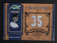 2004 Playoff Prime Cuts MLB Icons Roger Maris /25 Game Worn Jersey