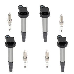 4 bobinas de encendido + bujías para Toyota Corolla Matrix Prius Corolla C-HR UF596 - Imagen 1 de 12