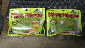 mimic minnow schwänze, 3 1/2", glo droh, 10 ct, kostenloser versand - Bild 1 von 2