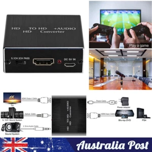 4K Audio Extractor HDMI-compatible Splitter PASS 2.0CH 5.1CH Replacement Office - Picture 1 of 11