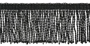 Thin Bullion Fringe Trim, Style# BFT3, Color# K9 - Pure Black [5 Yards] - Picture 1 of 1