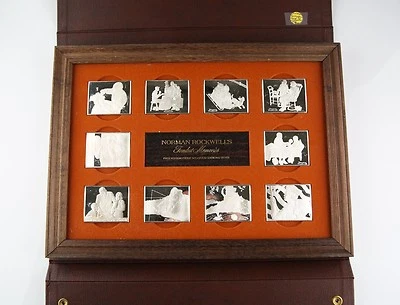 1973 Norman Rockwell Fondest Memories 10x .925 Argento Barre 1st Edizione Proof - Immagine 1 di 4