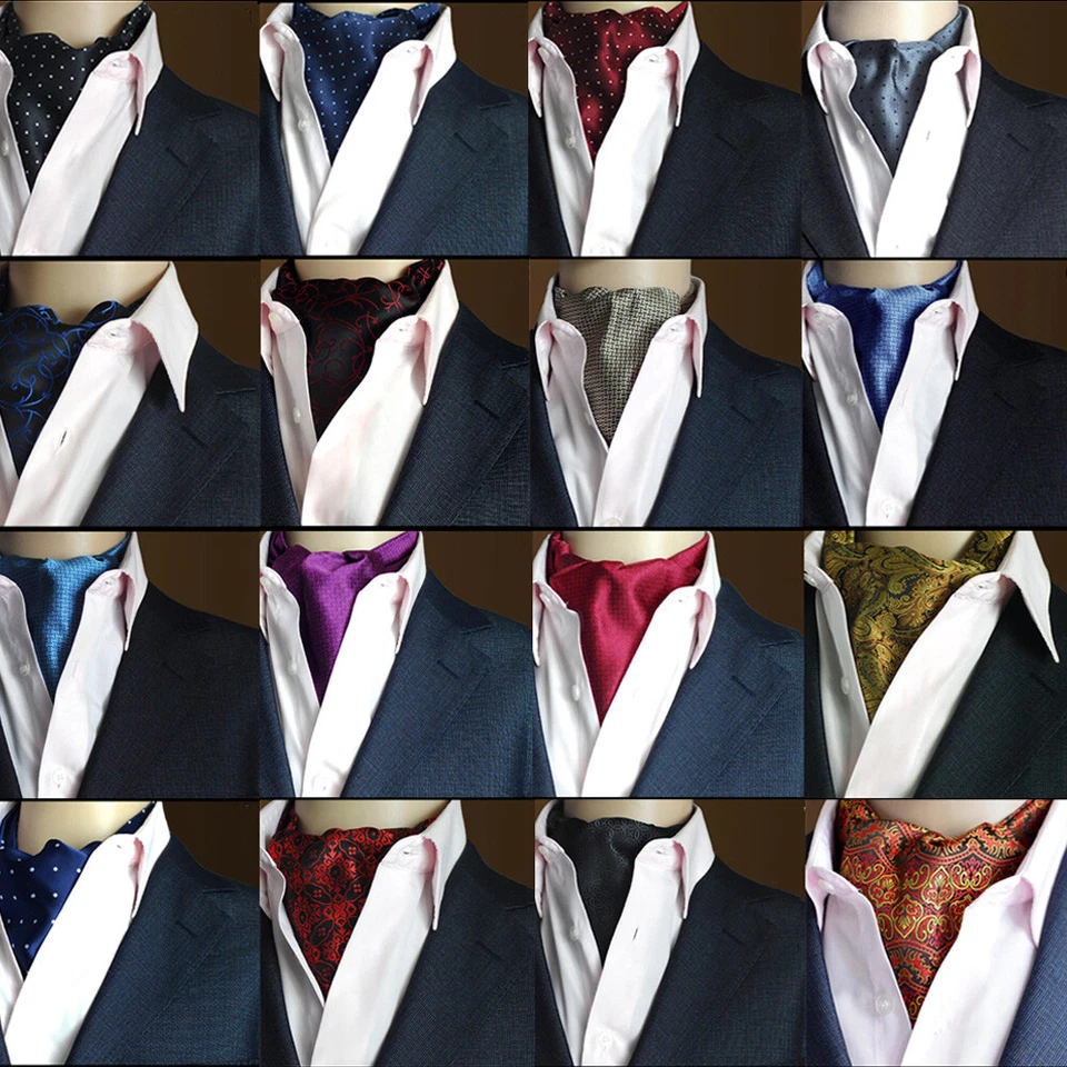 Мужская мода горошек пейсли цветочный широкий галстук галстуки шарф Ascot галстук яркий - Изображение 1 из 1