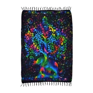 Beach Sarong Pareo Womens Cover Ups Brazilian Tree of Life - Cangas de Praia - Picture 1 of 2