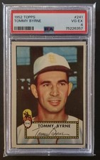 1952 Topps Baseball Card #241 - TOMMY BYRNE, St. Louis Browns - Graded PSA 4