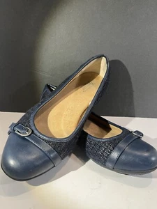 Croft & Barrow Blue Quilted Ballet Flats Women Size 10M (pre-owned) - Picture 1 of 9