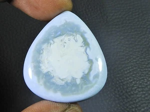 44Cts. Piedra preciosa suelta cabujón cristal ovalado ópalo azul natural Perú 31X37MM y384 - Imagen 1 de 9