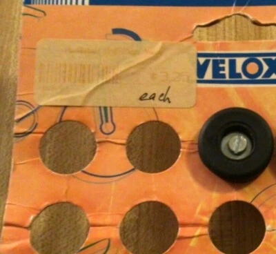 1 Vintage Velox Black Rubber Handlebar Bar End Screw-in Cap Plug - Image 1 of 2