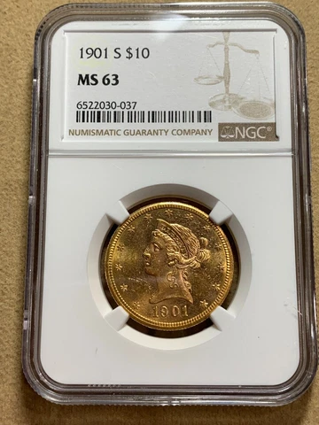 1901 S $10 Gold Eagle Liberty Head NGC MS 63 Cover