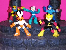 Vintage Mega Man PVC Figures Lot x5 90s Capcom / Bandai Cuttman ETC Nintendo HTF