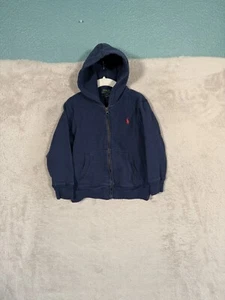 Polo Ralph Lauren Hoodie Boys Size 4T Blue Full Zip - Picture 1 of 3