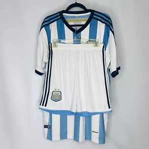 2014 FIFA World Cup Argentina Jersey & Shorts Short Sleeve Set Uniform XL - Picture 1 of 15