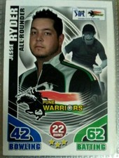 RARE IPL TOPPS 2011 CRICKET ATTAX CARD JESS RYDER   ALL ROUNDER  1st EDI.