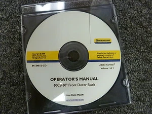 New Holland 60CB 60" Front Dozer Blade Owner Operator Maintenance Manual CD - Picture 1 of 1