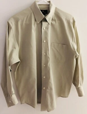 Antigua Men’s  Size S/CH/P Long Sleeve Button Front Shirt Beige - Image 1 of 4