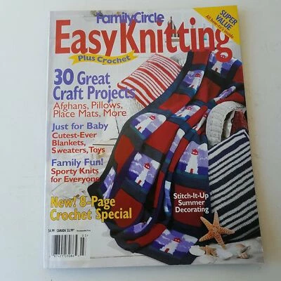Family Circle Easy Knitting Plus Crochet Spring/Summer 1998   087625030865 - Image 1 of 4