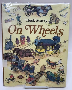 VTG Hardcover "On Wheels" by Huck Scarry 1980 Philomel Books Ex-Libris - Picture 1 of 7