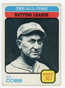 Vintage Baseball 1973 Topps - All-Time Leaders #475 Ty Cobb - Picture 1 of 2