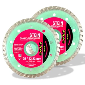 2 discos de diamante G-STONE Turbo corte seco piedra, hormigón, granito Ø 125 mm - Imagen 1 de 6