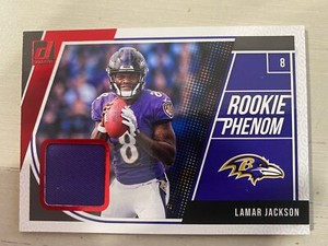 2018 Donruss Rookie Phenom Jersey Ruby RED Foil #17 Lamar Jackson RC SP RR