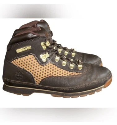 Timberland Euro Hiker Botas de Cuero Marrón/Dorado Para Hombre 9.5 M Foto 1 de 4