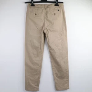 Polo Ralph Lauren Chinos Trousers Womens W28 L29 Beige Classic Pony Zip Fly - Picture 1 of 12