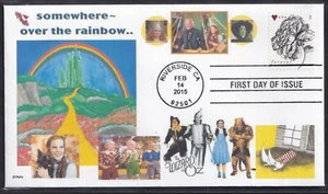WIZARD OF OZ SOMEWHERE OVER THE RAINBOW YELLOW BRICK ROAD KANSAS FDC- DWc - Picture 1 of 1