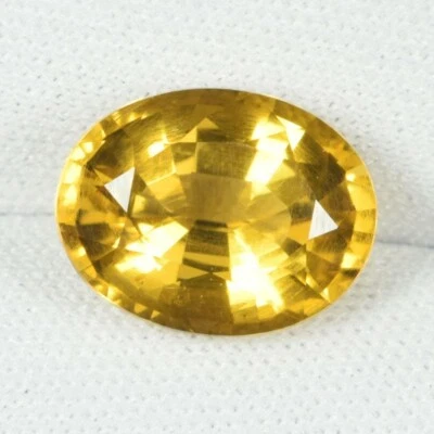 5.20 ct ULTRA RARE Best  SPARKLING  RARE YELLOW NATURAL  BERYL  Oval  See Vdo DB - Image 1 of 2