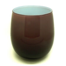 Murano Glass Drinking Glass Tumbler Candle Holder Purple Light Blue Handmade