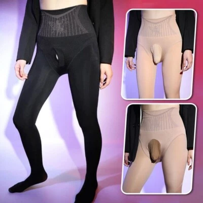Mens Winter Thermal Pantyhose Warm Stretch Tights Long Johns High-waist Panty - Image 1 of 4