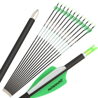 32" Pure Carbon Arrows 24T SP300-1000 ID4.2mm Recurve Bow Shooting Hunting 003" - Image 1 of 4