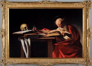 Handmade Old Master-Art Antique Oil Painting Male old men on Canvas 24"x36" - Photo 1 sur 2