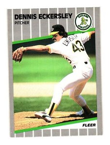 1989 Fleer #7 Dennis Eckersley Oakland Athletics