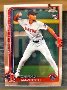 2025 Topps Chrome Refractor RC #171 Kristian Campbell, Boston Red Sox - Mint - Picture 1 of 9