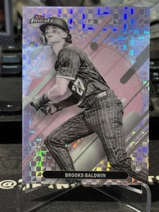 2025 Topps Finest - Raro Brooks Baldwin #283 Pearl Checkerboard Refractor/30 RC - Imagen 1 de 2