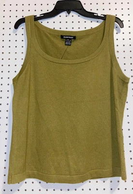 Ellen Tracy Olive Sleeveless Tank Sweater Womens Xl MRSP 178.00 NWT - Image 1 of 4